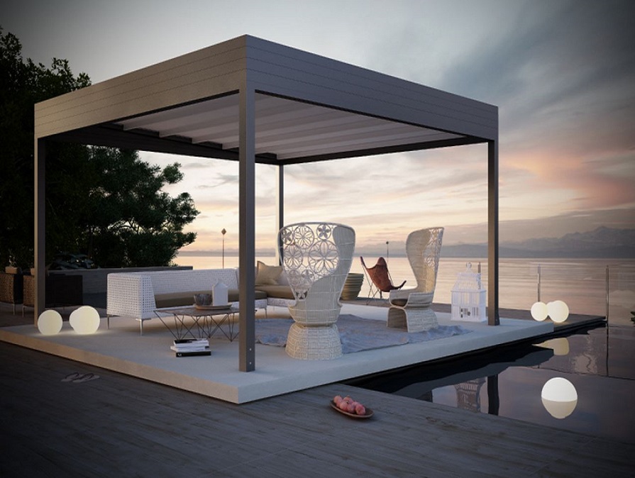 Gazebi in alluminio,ferro e legno