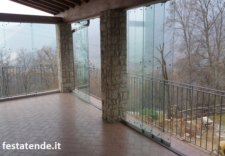 Chiusure in vetro per terrazzi
