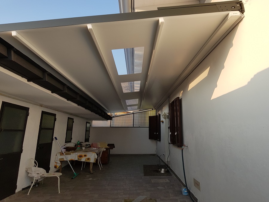 Coperture in pvc per tettoie,in plastica per esterni,terrazzi,balconi