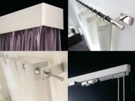 Binario Per Tende A Soffitto Ultrasottile In Alluminio A Forma Di V – Con Rulli Silenziosi, Connettori Angolari, Bianco, Lunghezze Fino A 5m