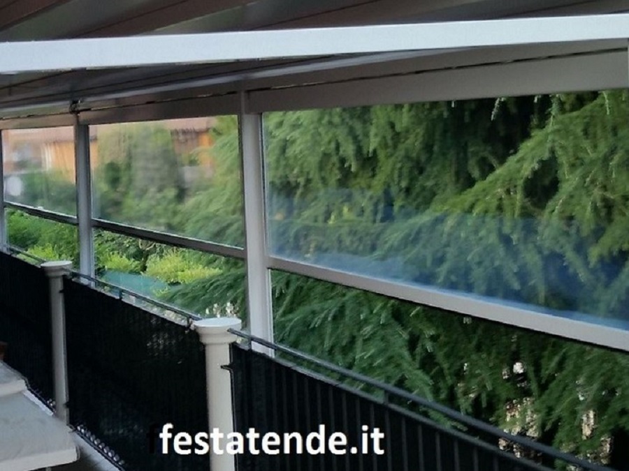 HolidayIdeas Tende Da Esterno Trasparenti Bianche 150x300cm - 4 Pannelli Impermeabili Per Patio E Gazebo