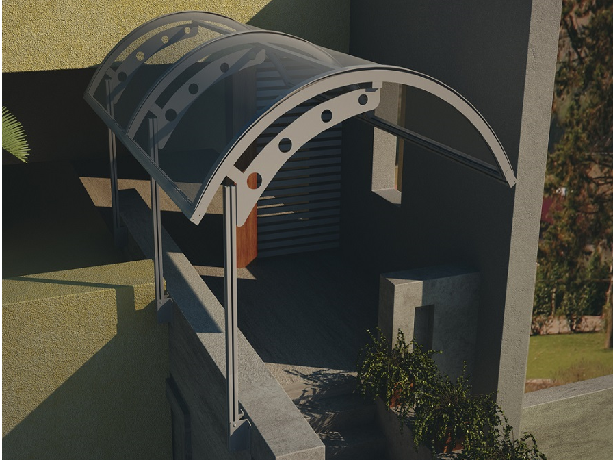TETTOIA IN PLEXIGLASS CONDOMINIO