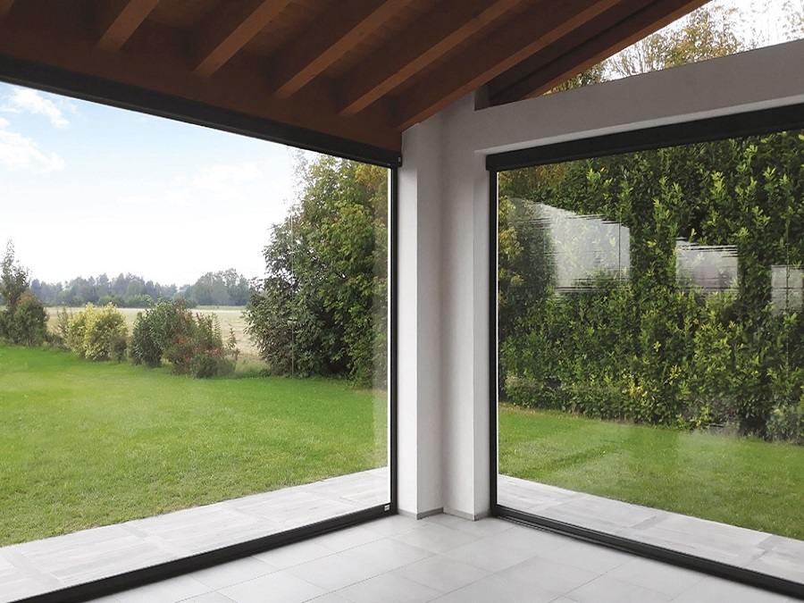 Tenda in voile traslucida impermeabile 132x213 cm grigia - 2 tende resistenti ai raggi UV per patio/cabina/camera da letto (per interni ed esterni) | Leroy Merlin